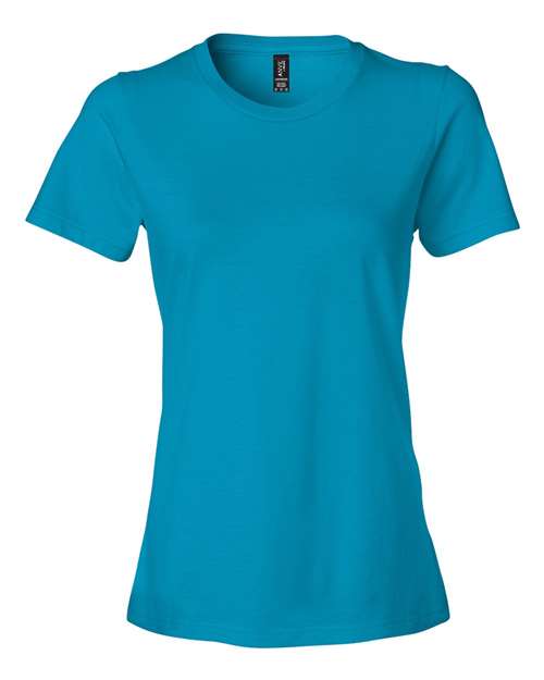 Women’s Softstyle® Lightweight T-Shirt — Caribbean Blue (front) Women's Softstyle® Lightweight T-Shirt - Image 1