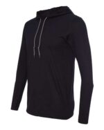 Unisex Softstyle® Lightweight Hooded Long Sleeve T-Shirt - Image 2