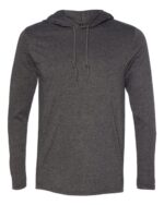 Unisex Softstyle® Lightweight Hooded Long Sleeve T-Shirt - Image 4