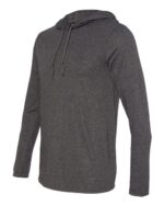 Unisex Softstyle® Lightweight Hooded Long Sleeve T-Shirt - Image 5
