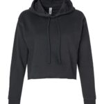 Women’s Laguna Sueded Raw Edge Crop Hoodie Sweatshirt