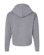 Women's Laguna Sueded Raw Edge Crop Hoodie Sweatshirt - Image 4