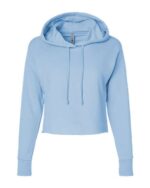 Women's Laguna Sueded Raw Edge Crop Hoodie Sweatshirt - Image 9