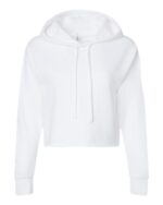 Women's Laguna Sueded Raw Edge Crop Hoodie Sweatshirt - Image 11
