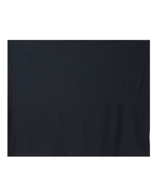 Heavy Blend Fleece Stadium Blanket — Black (front) Heavy Blend Fleece Stadium Blanket - Image 1