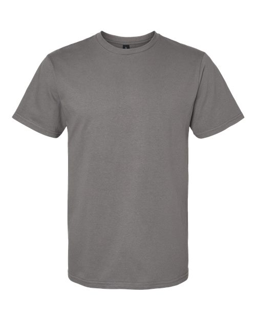 Unisex Softstyle® Midweight T-Shirt — Charcoal (front) Unisex Softstyle® Midweight T Shirt