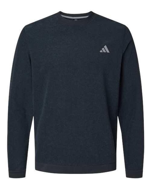 Men’s Terry Loop Crewneck Sweatshirt — Black (front) Men's Terry Loop Crewneck Sweatshirt - Image 1