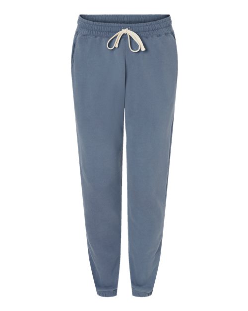 Unisex Garment-Dyed Lightweight Fleece Sweatpants — Blue Jean (front) Unisex Garment Dyed Lightweight Fleece Sweatpants