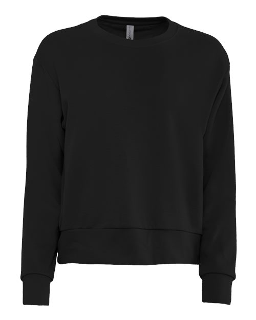 Women’s Laguna Sueded Crewneck Sweatshirt — Black (front) Women’s Laguna Sueded Crewneck Sweatshirt