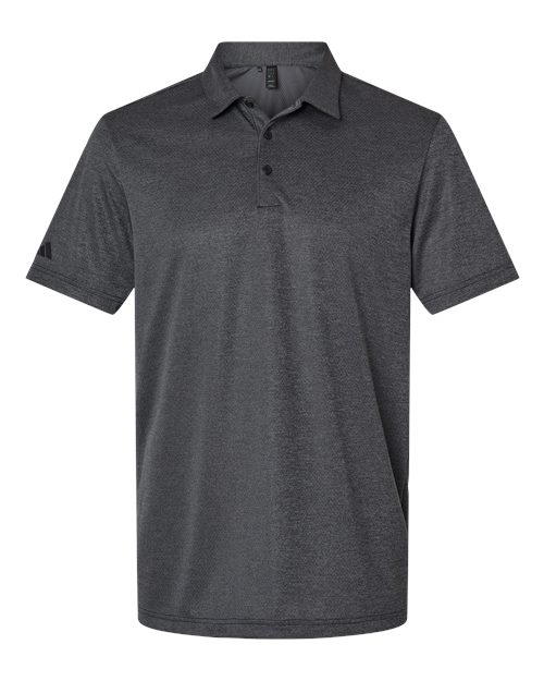 Men’s Space Dyed Polo — Black Melange (front) Men’s Space Dyed Polo