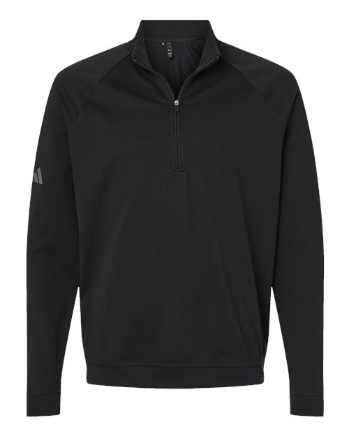 Men’s Club Quarter-Zip Pullover — Black (front) Men’s Club Quarter Zip Pullover