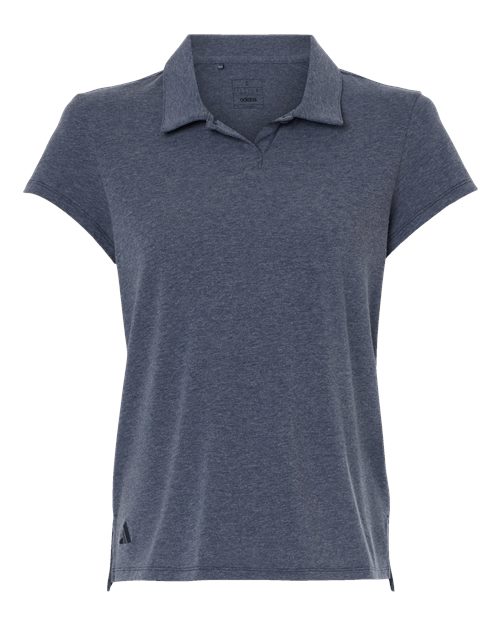 Women’s Blended Polo — Collegiate Navy Melange (front) Women’s Blended Polo