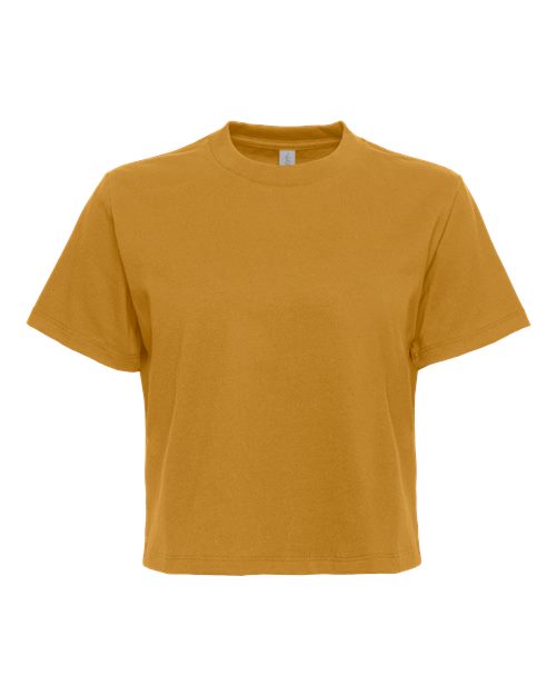 Women’s Heavyweight Boxy T-Shirt — Antique Gold (front) Women’s Heavyweight Boxy T Shirt