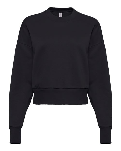 Women’s Heavyweight Crewneck Sweatshirt — Black (front) Women's Heavyweight Crewneck Sweatshirt - Image 1
