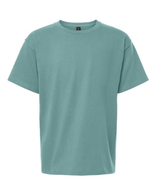 Youth Heavy Cotton™ T-Shirt — Aquatic (front) Youth Heavy Cotton™ T Shirt