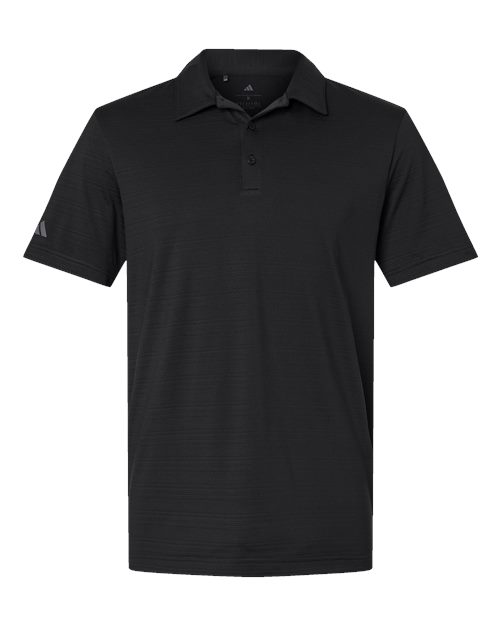 Men’s Textured Stripe Polo — Black (front) Men’s Textured Stripe Polo