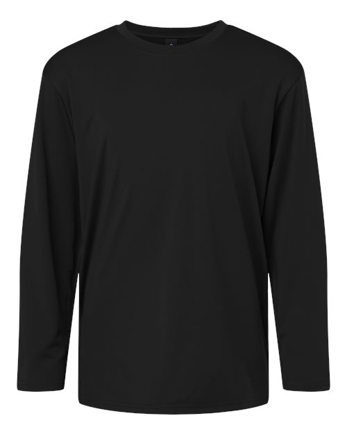 Youth Pro-Lock Performance Long Sleeve T-Shirt — Black (front) Youth Pro Lock Performance Long Sleeve T Shirt