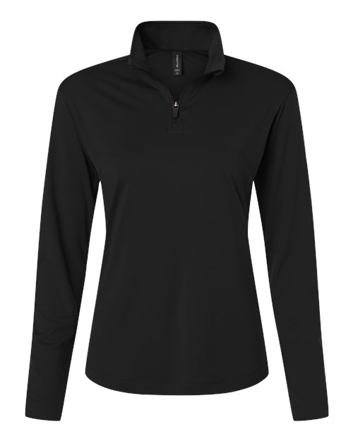 Women’s Pro-Lock Performance Quarter-Zip Pullover — Black (front) Women’s Pro Lock Performance Quarter Zip Pullover