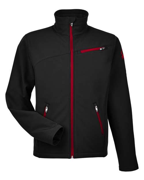 Men’s Transport Soft Shell Jacket — Black/ Red (front) Men’s Transport Soft Shell Jacket