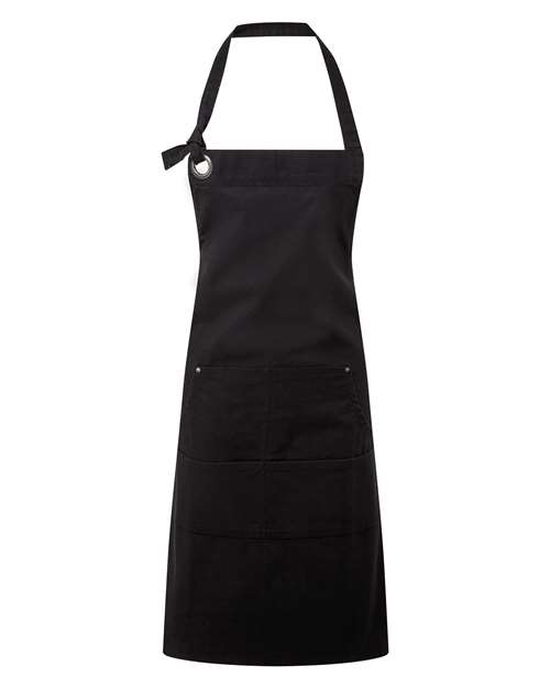 Calibre Heavy Cotton Canvas Pocket Apron — Black (front) Calibre Heavy Cotton Canvas Pocket Apron