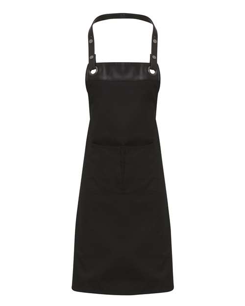 Espresso Bib Apron — Black/ Black (front) Espresso Bib Apron