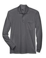 Men's Pinnacle Performance Long Sleeve Piqué Polo with Pocket - Image 3