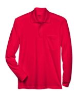Men's Pinnacle Performance Long Sleeve Piqué Polo with Pocket - Image 7