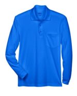 Men's Pinnacle Performance Long Sleeve Piqué Polo with Pocket - Image 9
