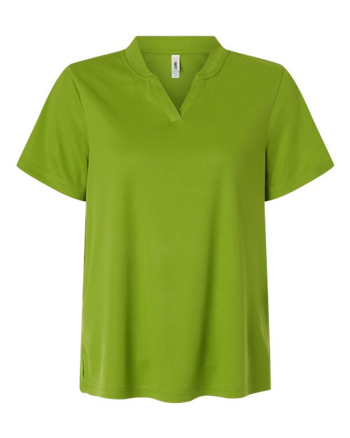 Women’s Nova Performance Pique Polo — Acid Green (front) Women’s Nova Performance Pique Polo
