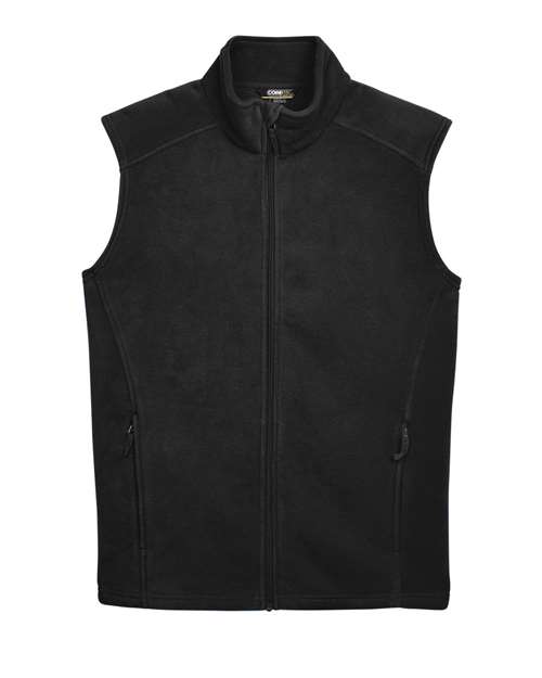 Men’s Journey Fleece Vest — Black (front) Men's Journey Fleece Vest - Image 1