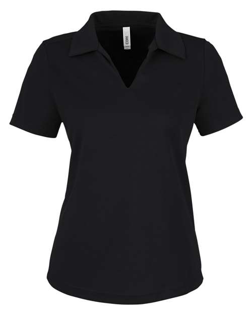Women’s Market Snag Protect Mesh Polo — Black (front) Women's Market Snag Protect Mesh Polo - Image 1