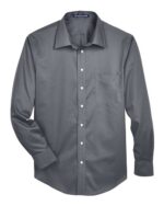 Men's Crown Collection® Solid Stretch Twill Woven Dress Shirt - Image 3