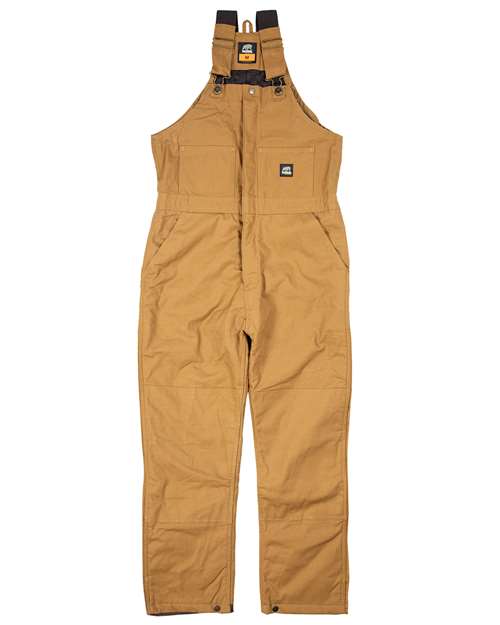 Men’s Heritage Insulated Bib Overall — Brown Duck (front) Men's Heritage Insulated Bib Overall - Image 1