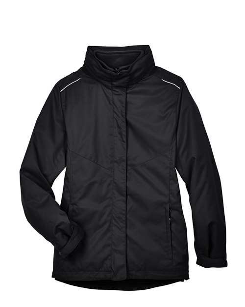 Women’s 3-in-1 Jacket with Fleece Liner — Black (front) Women's 3-in-1 Jacket with Fleece Liner - Image 1