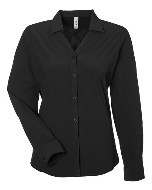 Women’s Ultra UVP® Marina Shirt — Black (front) Women’s Ultra UVP® Marina Shirt
