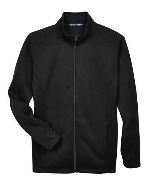 Men’s Bristol Full-Zip Sweater Fleece Jacket — Black (front) Men's Bristol Full-Zip Sweater Fleece Jacket - Image 1