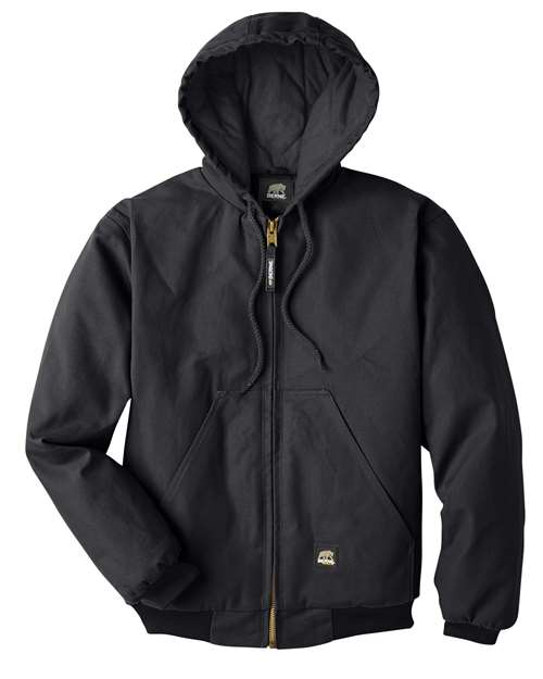 Men’s Berne Heritage Hooded Jacket — Black (front) Men's Berne Heritage Hooded Jacket - Image 1
