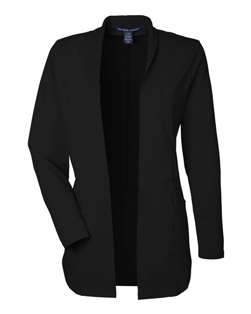 Women’s Raleigh Stretch Cardigan — Black (front) Women's Raleigh Stretch Cardigan - Image 1