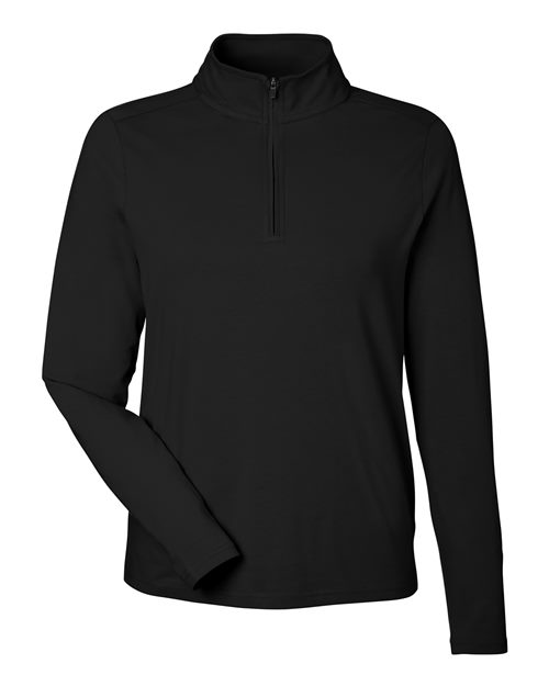 Women’s Raleigh Stretch Quarter-Zip Pullover — Black (front) Women's Raleigh Stretch Quarter-Zip Pullover - Image 1