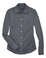 Women's Crown Collection® Solid Stretch Twill Woven Dress Shirt - Image 3