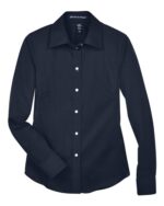 Women's Crown Collection® Solid Stretch Twill Woven Dress Shirt - Image 5