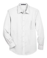 Men's Tall Crown Collection® Solid Stretch Twill Woven Dress Shirt