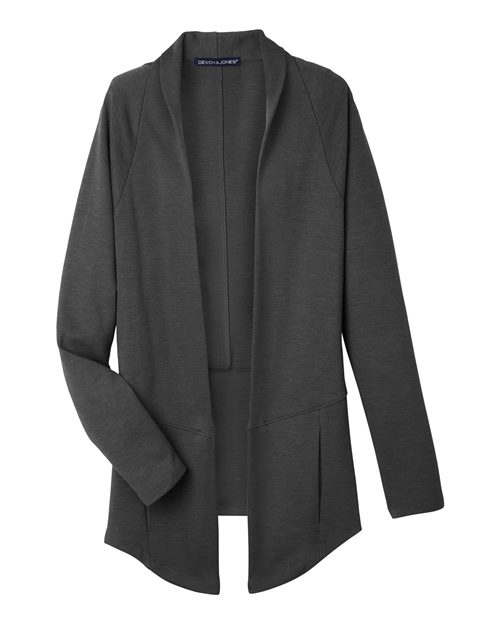 Women’s New Classics® Charleston Cardigan — Black Melange (front) Women’s New Classics® Charleston Cardigan