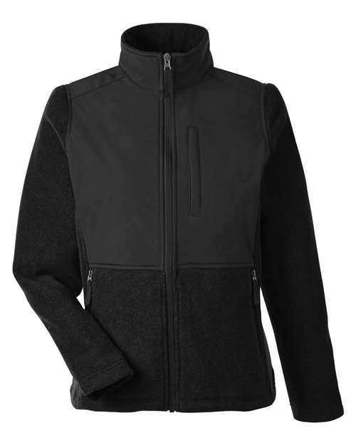 Women’s Journey Summit Hybrid Full-Zip — Black/ Black (front) Women's Journey Summit Hybrid Full-Zip - Image 1