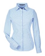 Women's CrownLux Performance® Micro Windowpane Woven Dress Shirt - Image 2