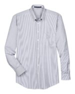 Men's Crown Collection® Banker Stripe Woven Dress Shirt - Image 3