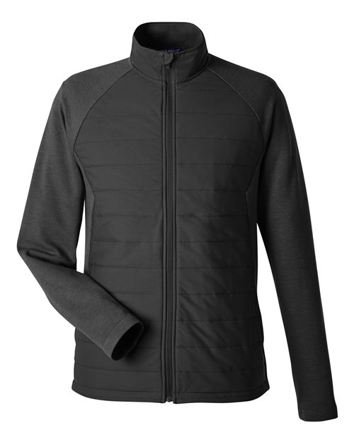 Men’s New Classics® Charleston Hybrid Jacket — Black/ Melange Black (front) Men's New Classics® Charleston Hybrid Jacket - Image 1