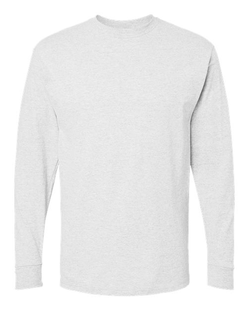 Unisex Gold Soft Touch Long Sleeve T-Shirt — Ash (front) Unisex Gold Soft Touch Long Sleeve T Shirt