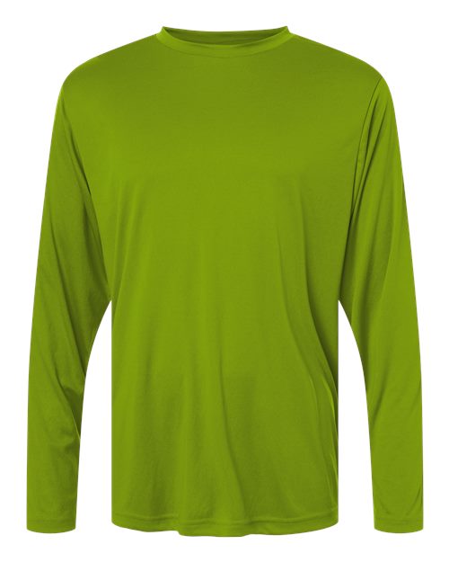 Unisex Capital Long Sleeve Performance T-Shirt — Acid Green (front) Unisex Capital Long Sleeve Performance T-Shirt - Image 1