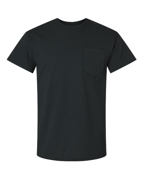 Unisex Ultra Cotton® Pocket T-Shirt — Black (front) Unisex Ultra Cotton® Pocket T Shirt